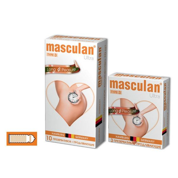 Презервативы Masculan Ultra 3, 10 шт. Кольца и пупырышки с анестетиком (Long Pleasure) ШТ Презервативы Masculan Ultra 3, 10 шт. Кольца и пупырышки с анестетиком (Long Pleasure) ШТ