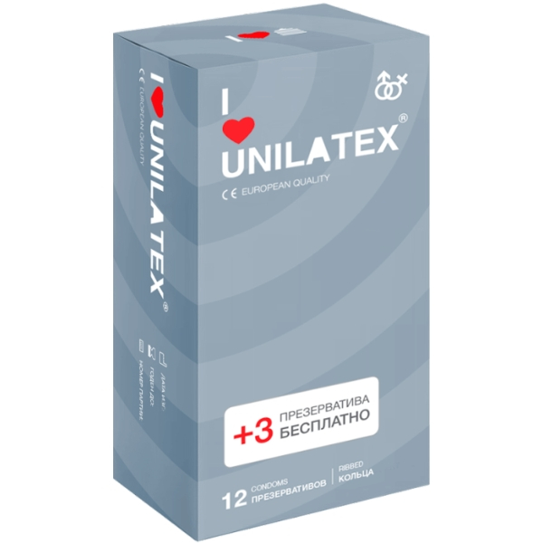Презервативы Unilatex Ribbed №12 ребристые Презервативы Unilatex Ribbed №12 ребристые