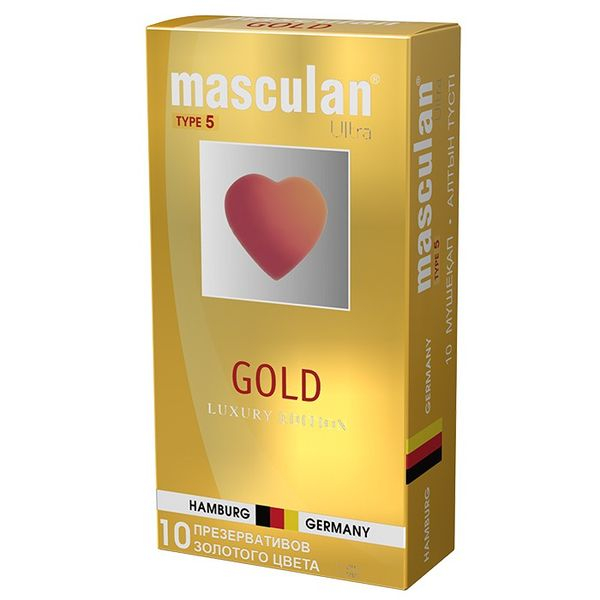 Презервативы Masculan Gold золотого цвета, с ароматом ванили 3 шт. Презервативы Masculan Gold золотого цвета, с ароматом ванили 3 шт.