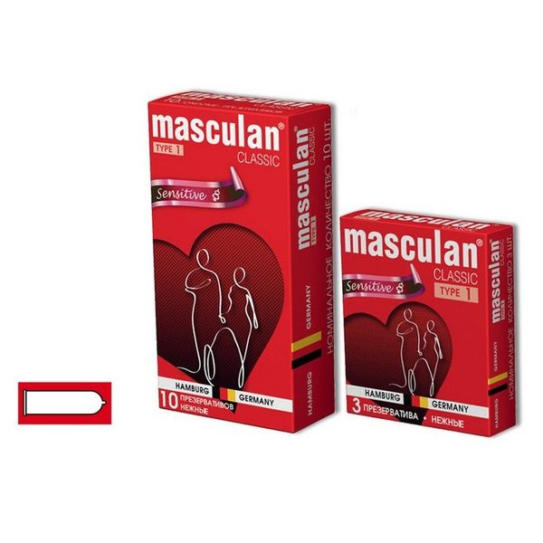 Презервативы Masculan Classic 1, 10 шт. Нежные (Senitive) ШТ Презервативы Masculan Classic 1, 10 шт. Нежные (Senitive) ШТ