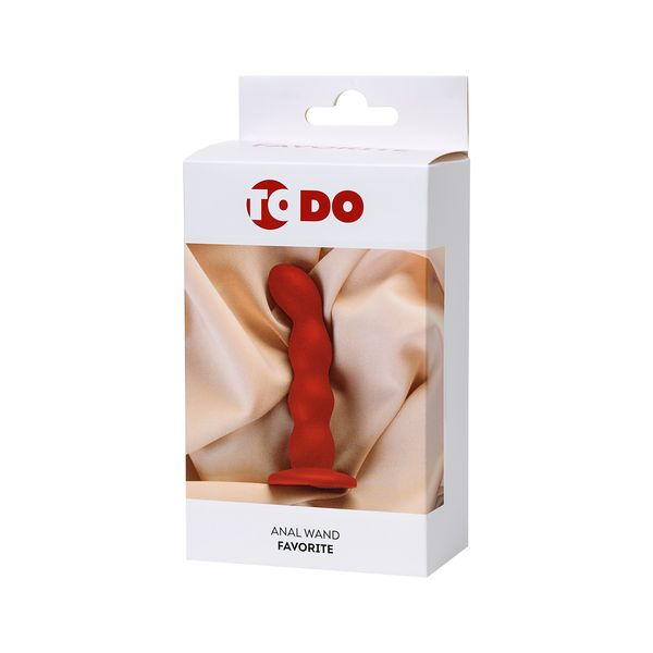 Анальный фаллоимитатор ToDo by Toyfa Favorite, силикон, красный, 13 см, диаметр 2,8 см Анальный фаллоимитатор ToDo by Toyfa Favorite, силикон, красный, 13 см, диаметр 2,8 см