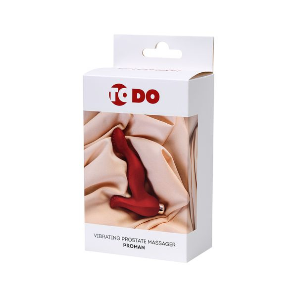Вибростимулятор простаты ToDo by Toyfa Proman, силикон, красный, 12,5 см Вибростимулятор простаты ToDo by Toyfa Proman, силикон, красный, 12,5 см