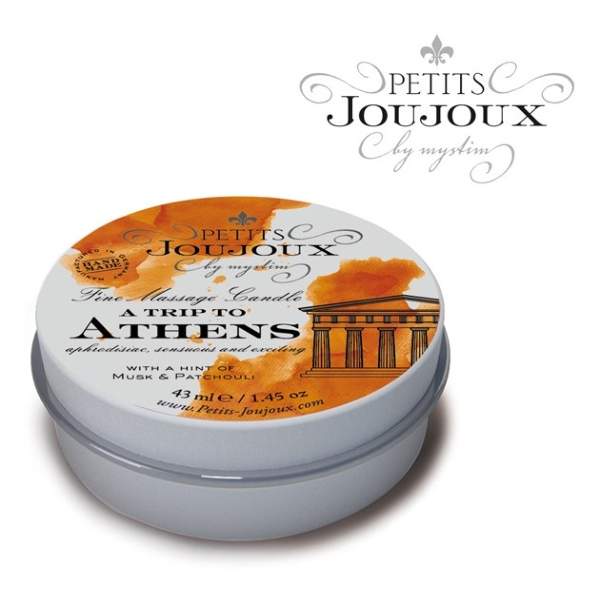 PETITS JOUJOUX Массажная свеча ATHENS мускус и пачули 33 гр. PETITS JOUJOUX Массажная свеча ATHENS мускус и пачули 33 гр.